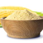 A bowl of FiberSMART® Corn Powder 90%, a high-fiber, low-glycemic ingredient for enhancing dietary fiber in clean-label, gluten-free, and low-sugar food products.