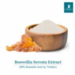 A bowl of Boswellia Extract – 65% boswellic acid for joint health, inflammation reduction, and enhanced supplement efficacy.